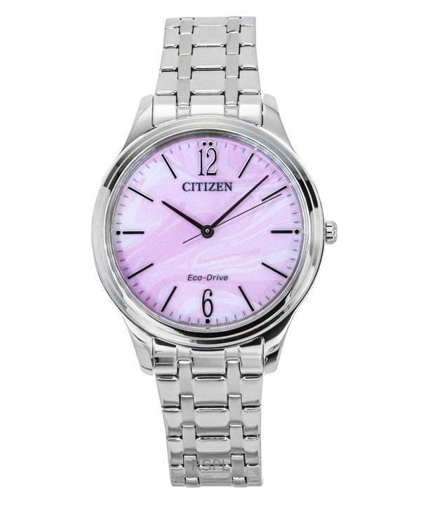 Citizen Элегантные женские часы Eco-Drive EM0411-71X из нержавеющей стали с розовым циферблатом