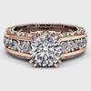 Hecheng 14k Rose Gold Zircon Women's Ring