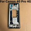 Для Tecno Camon 40 Pro 4G Средняя рамка Передняя рамка LCD Панель корпуса Шасси Запасные части для ремонта CM6