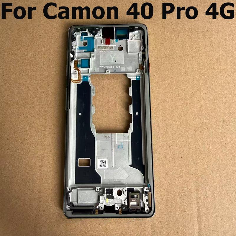 Для Tecno Camon 40 Pro 4G Средняя рамка Передняя рамка LCD Панель корпуса Шасси Запасные части для ремонта CM6