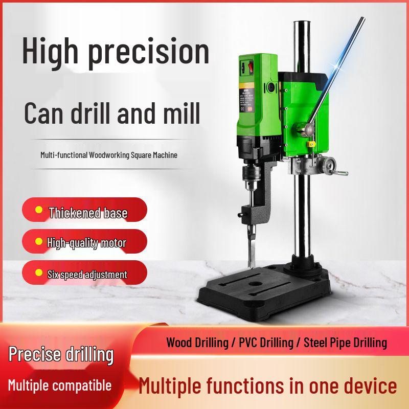 Woodworking Mortiser & Tenon Machine with Square Hole Drill Bit for Solid Wood