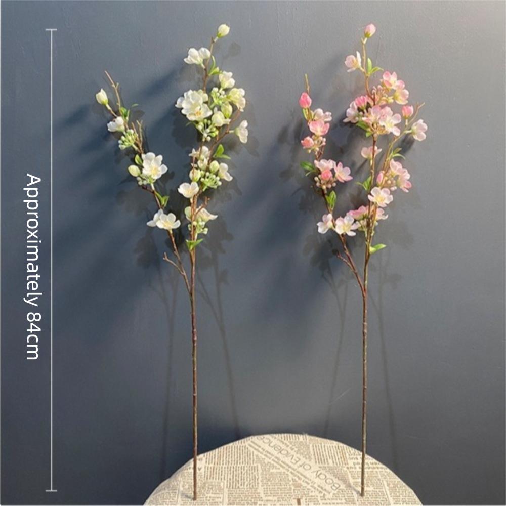 2 Fork Artificial Apple Blossom Branch 84cm Faux Flowers Elegant Cherry Blossom Branch Living Room