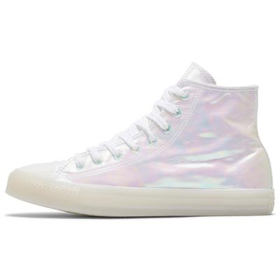 Chuck Taylor All Star Хамелеон Лазерная Желейная Подошва Модные Высокие Канвас Унисекс Белый