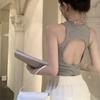 Женский сексуальный жилет, тонкий топ без рукавов, круглый вырез, топы, летние женские повседневные однотонные базовые топы