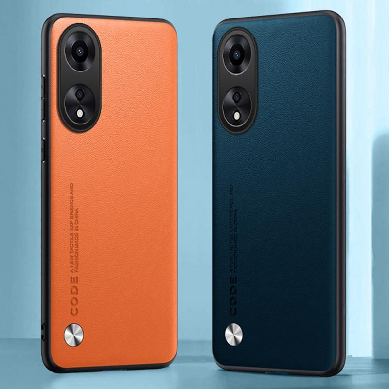 Plain PU Leather Case For OPPO A58 A78 4G A98 5G Matte Back Cover Silicone Protection Shockproof Soft Edge Phone Case For OPPO A17 A97 Reno 8T