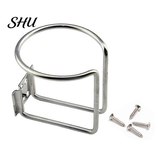 Boat Interior Drink Holder Metal Cup L-shaped Outlet Universal Stand Iron Fixed Accessory Teacup Rack Multi-Purpose Seat with 4 Installation Screws