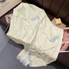 Женский весенне-осенний пижамный костюм из ледяного шелка с принтом звезд, длинный рукав, высококачественная модная одежда для дома