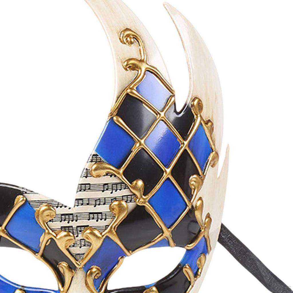 Masquerade Mask Cosplay Checkered Antique Prom Costume Accessories Mardi Gras for