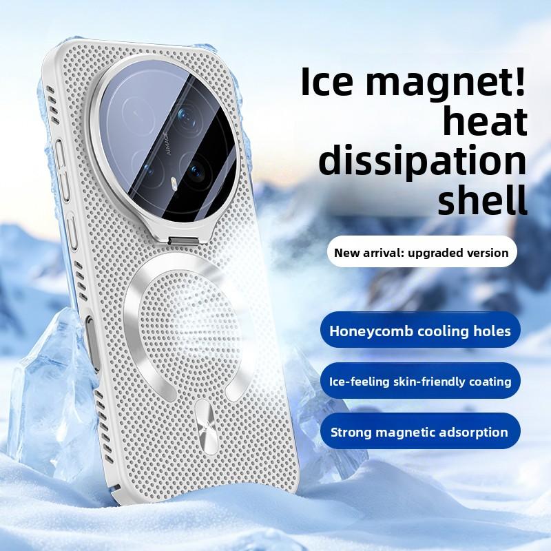Чехол для Huawei Honor Magic 8 Pro Жесткий с теплоотводом Магнитный MagSafe Подставка для объектива Защитная задняя крышка Для Magic 8 8Pro Корпус