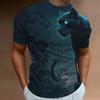Animal T-Shirts For Mens 3D Leopard Print Short Sleeve Tops Fashion Personality T Shirt Loose Oversized Tee Shirt Men Clothing