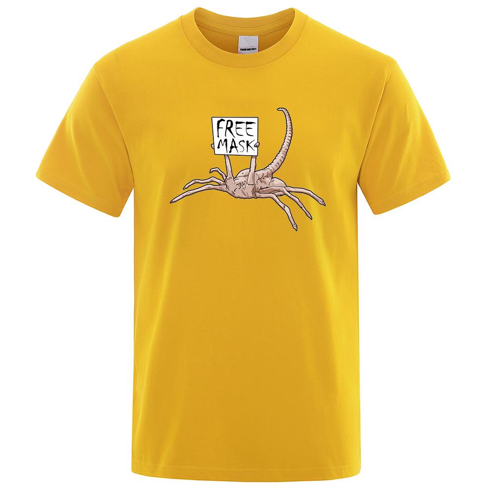 Alien Free Mask Printed T Shirt Brand Short Sleeve Men T-Shirt