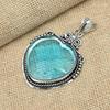 Граненый голубой топаз Gemstone 925 Sterling Silver Handmade Уникальный ювелирный кулон