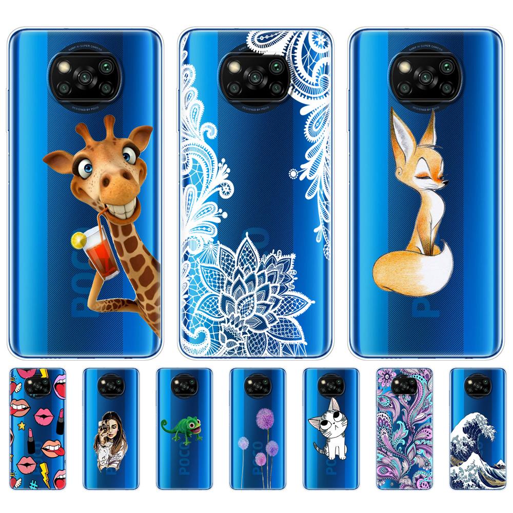 Для Xiaomi Poco X3 NFC силиконовый чехол с мягкой задней панелью для POCO X3 Pro чехол из ТПУ, бампер для Poco X 3 PocoX3 NFC 6,67 дюйма, глобальный чехол для телефона