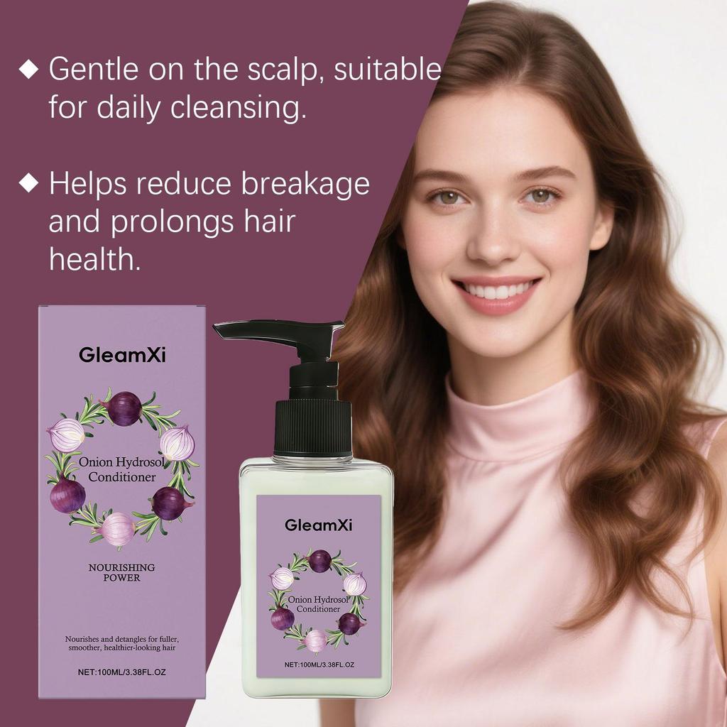 GleamXi onion conditioner hair hair dry, fickle, smooth and shiny hair