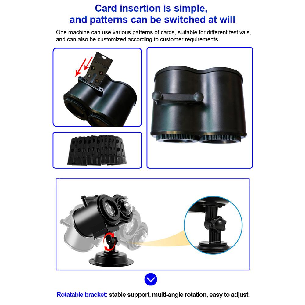 Рождественские праздничные огни, проектор 2-в-1, светодиодная проекционная лампа Ocean Wave, водонепроницаемая с 16