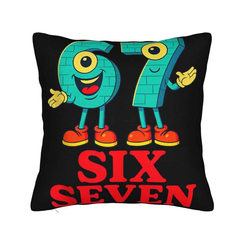 67 Шесть Семь 6-7 Забавная Итальянская Мем-Подушка для Мозга Наволочка Мягкая Наволочка Милая Забавная Наволочка для Дивана Спальни Домашний Декор