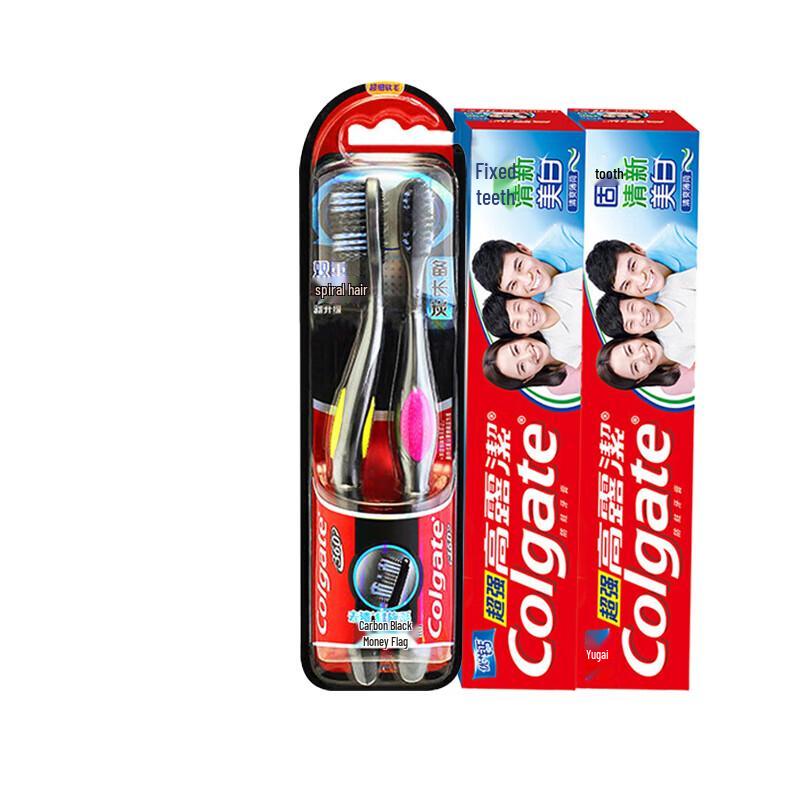 Colgate Набор: Зубная щетка 360 Binchotan и Зубная паста с высоким содержанием кальция