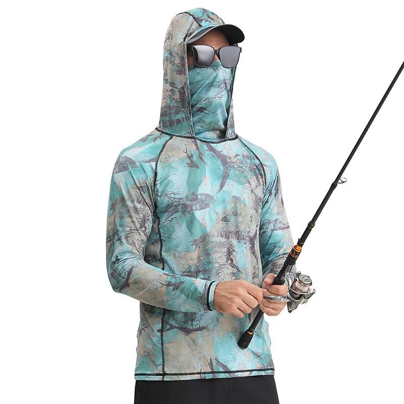 Mens Quick Dry Fishing Shirt UPF 50 Sun Protection Breathable Cycling Jersey Outdoor Sports Summer
