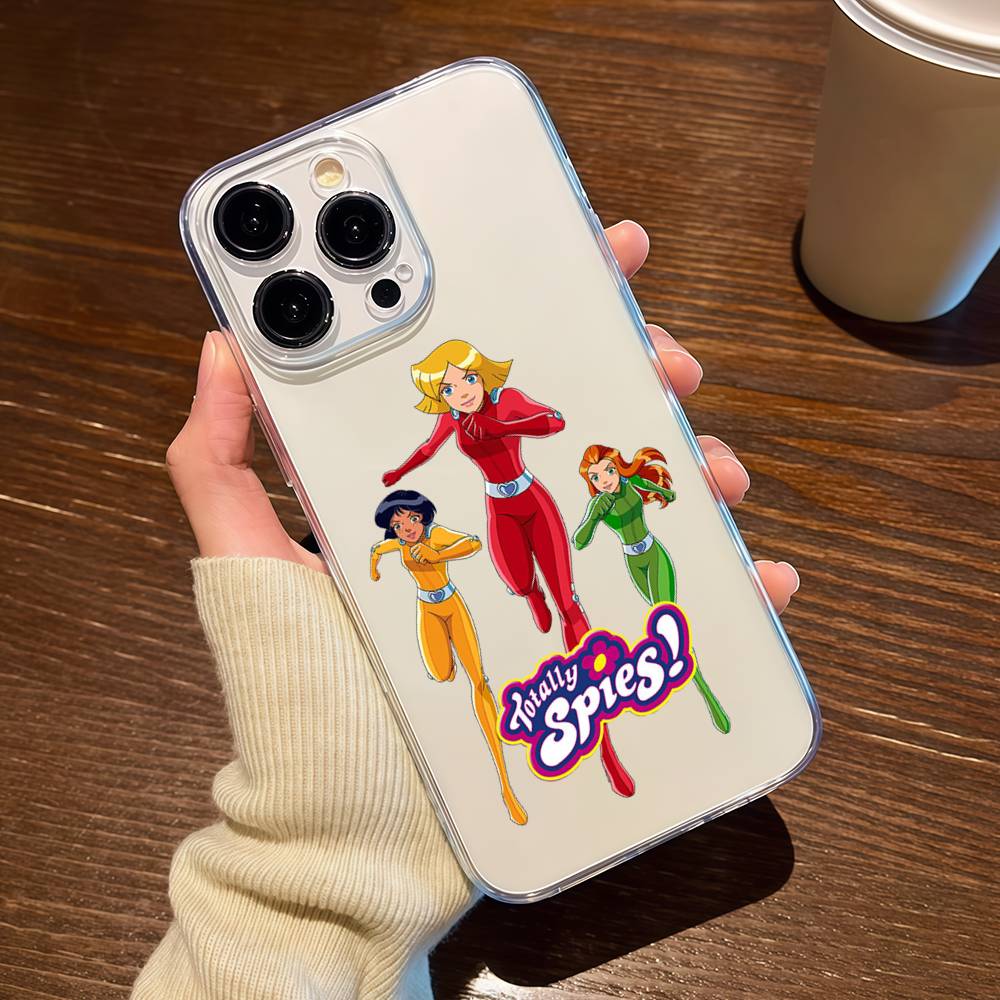 Чехол для телефона Totally Spies Для IPhone 17 16 15 14 11 Pro Max 13 12 Mini 17Air 16e Ударопрочный Мягкий Прозрачный Чехол Coque