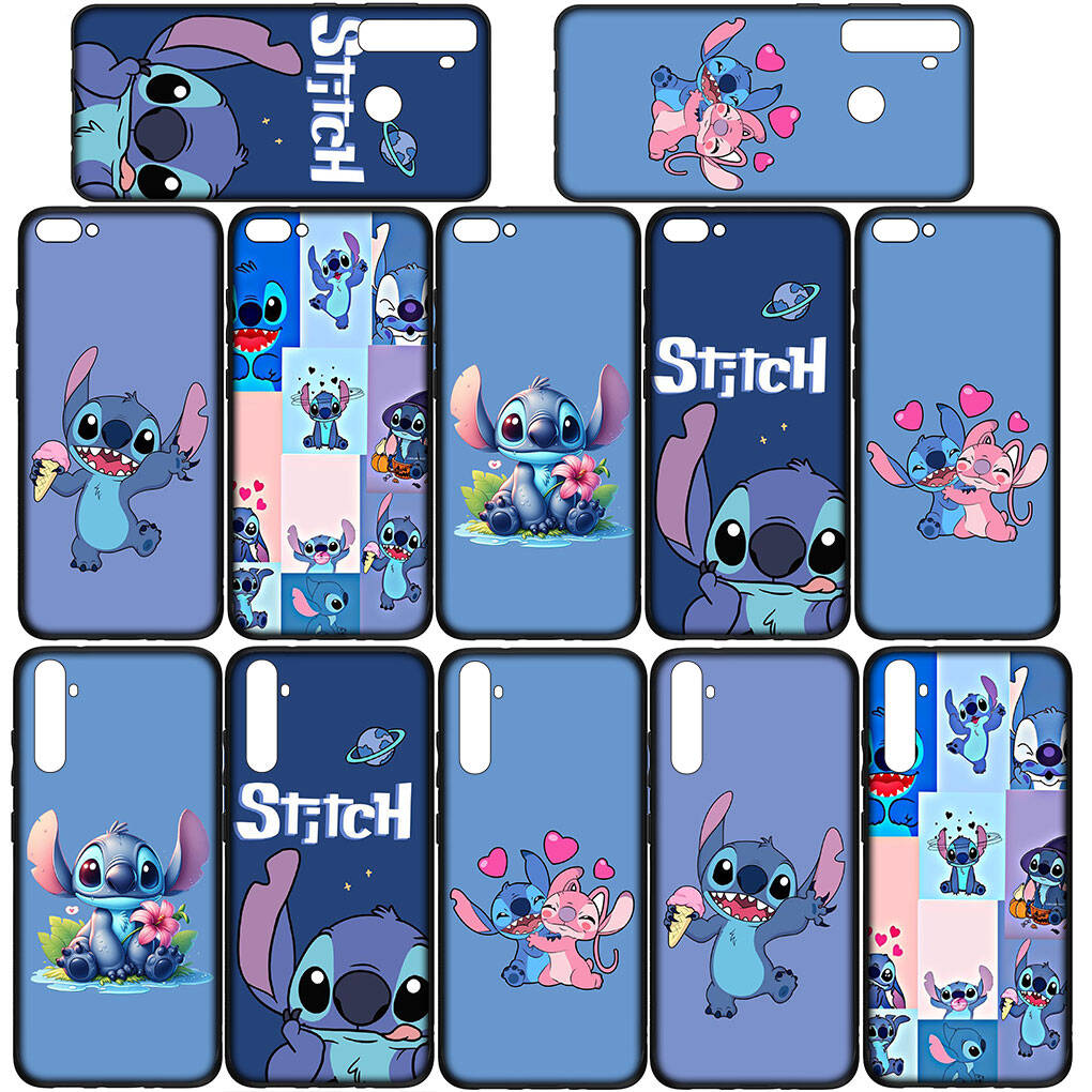 Чехол для iPhone 17 16 15 Xiaomi Poco Redmi Note 14 13 12 Pro Max 9 16e Samsung Galaxy S25 S24 S23 OPPO Huawei Синий Лиловый Розовый Стич Аниме Чехол для телефона