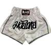 Muay Thai Raja MMA Kickboxing шорты ретро винтажные штаны принт 3D атлас эластичный пояс бой боевые искусства тренировки быстросохнущие