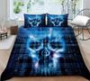 Bedding Set 3D Skull Printing Bedding Set Bedclothes Bed Three Piece Comfortable Pillowcase Polyester Quilt Cover