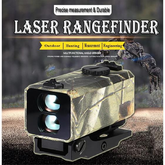2-in-1 Professional Mini Laser Range Finder Speedometer 1200M Real-time Distance Metal Laser Rangefinder for Hunting Outdoor
