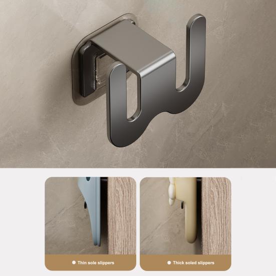 Slipper Drying Rack No Punching Hole Anti-slip Waterproof Bathroom Slipper Holder Quick Installation Great Load Bearing Flip Flops Wall Organizer