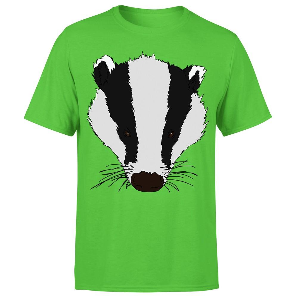 Badger Animal Face Ani Mates Unisexs Funny Novelty TShirt OrP1A2