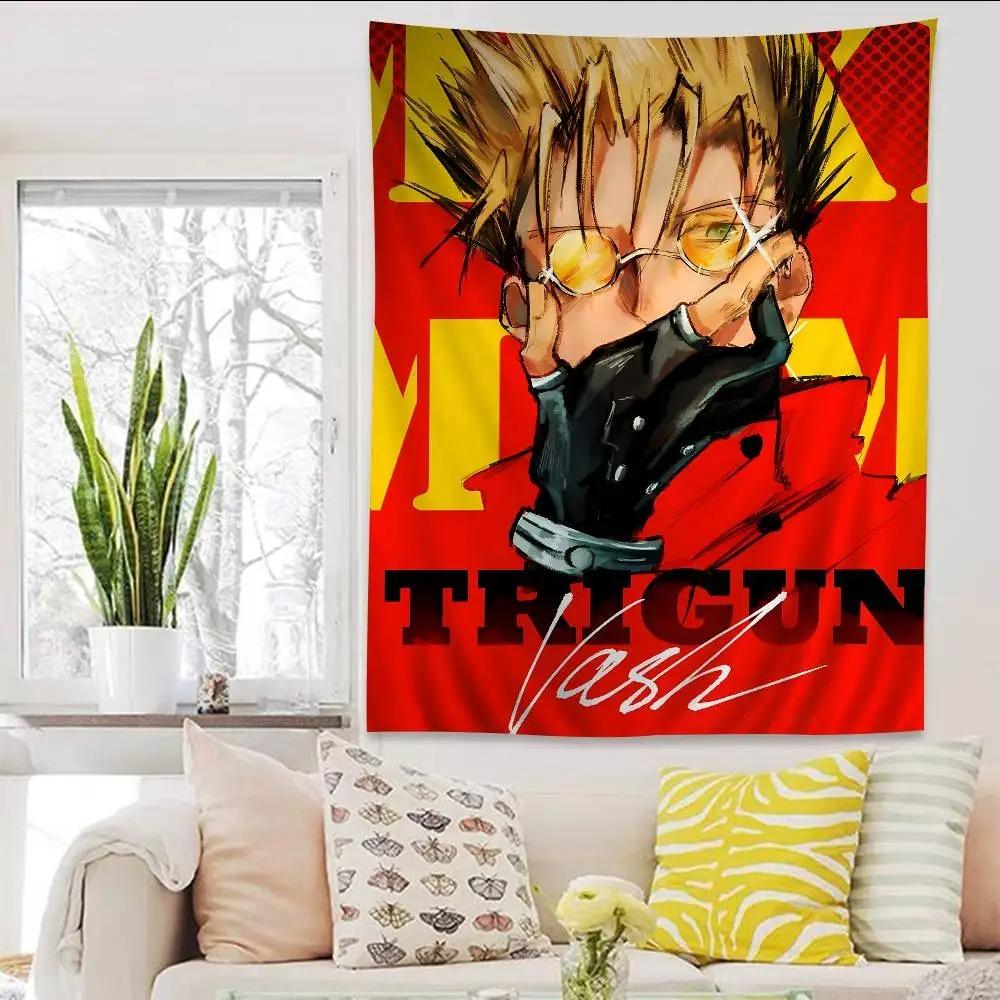 Гобелен Trigun Настенный Декор Разные Размеры HD Печать Вашу Стомпид Вестерн Киберпанк Полиэстер Модный Декор Комнаты Подарок
