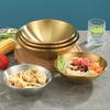 Creative Stainless Steel Soup Bowl Korean Style Golden Silver Color Fruit Salad Bowl Single Layer Home Tableware Kitchen Utensils