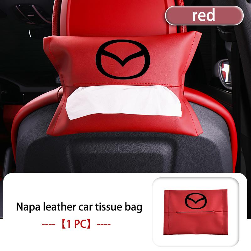 For Mazda Car Tissue Bag Seat Back Hanging Sun Visor Armrest Paper Towel Box 2 3 5 6 Axela Atenza Speed 6 CX3 CX4 CX5 CX7 CX8 FF2