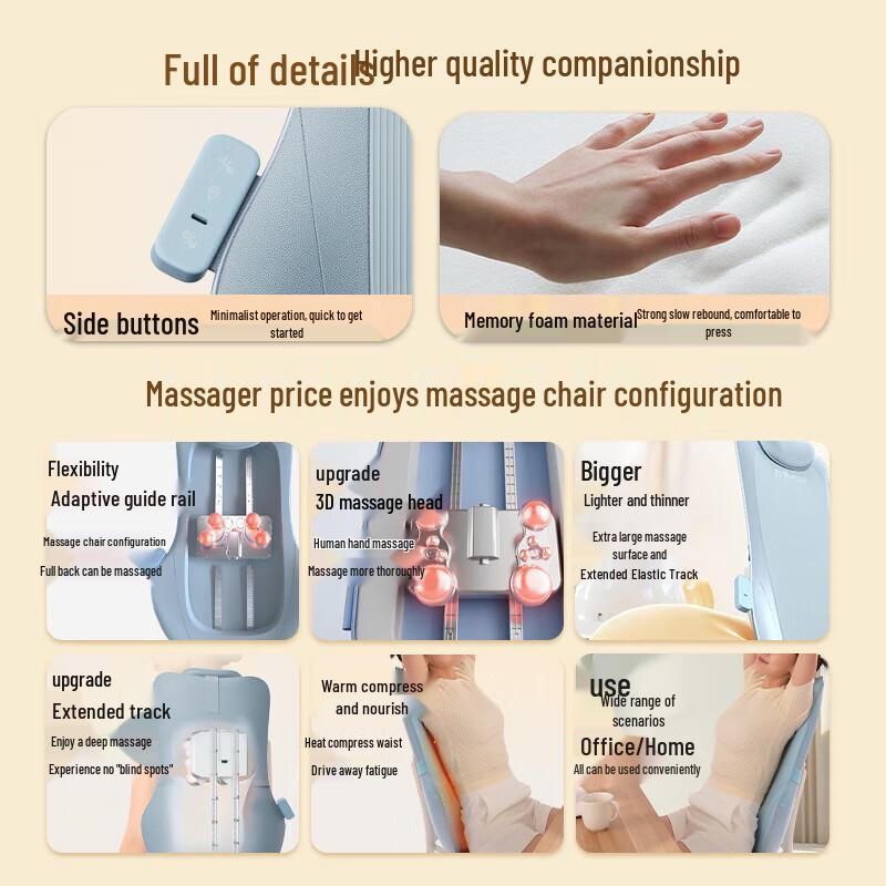 Miaojie MX05max Heated Kneading Back & Waist Massager CN plug (adapter included)
