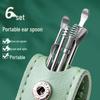 Набор для чистки ушей из нержавеющей стали, 6 предметов, для взрослых и детей - Спиральные палочки для чистки ушей