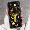 Для Samsung A17 A16 A15 A14 A13 A12 M16 M14 M13 M12 M10 Чехол для телефона из прозрачного ТПУ с красивой бабочкой и буквой, защита объектива, противоскользящий чехол для Samsung