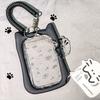 Cat Ear Photocard Holders Cute Photo Frame Student Campus Meal Card Cover Backbag Pendant Ornament Keychain Id Card Holder