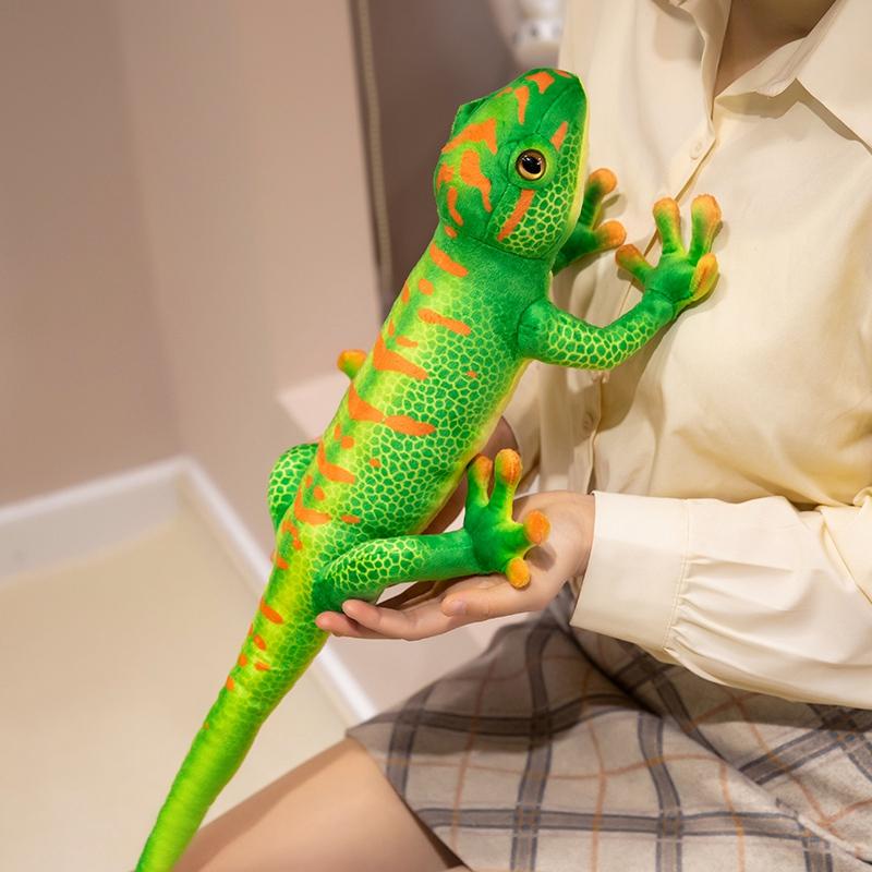 Simulated Gecko Doll Creative Lifelike Chameleon Plush Toy Creative Boy Pillow Stuffed Doll Birthday Gift Rag Doll