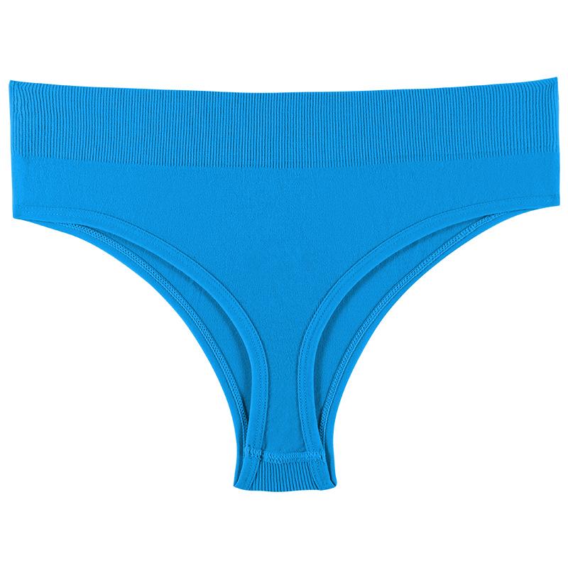 Seamless Mid-Waist T-Back Underwear: Sexy, Invisible, Solid Color, Comfortable for Sports