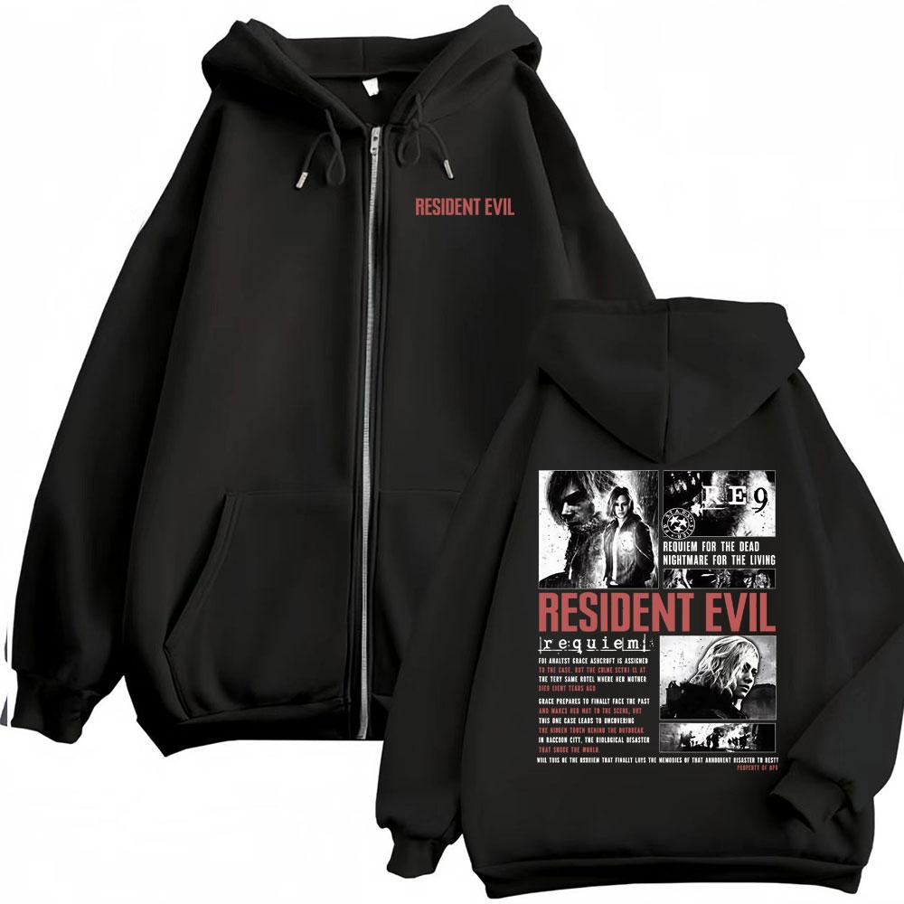 Resident Evil Requiem Jacket Sweatshirt Leon Kennedy Grace Ashcroft Zipper Hoodies Men Women Hoodie Coats