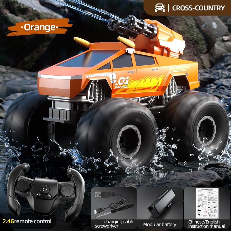 Q213 Амфибия Радиоуправляемый Внедорожный Грузовик 2.4G 4WD Водонепроницаемая Машинка на Пульте Управления с Водяной Пушкой Игрушки для Детей