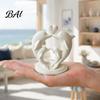 Artistic Desktop Ornaments for Wedding 3D Printed Dolphin Family of Four Ornament with Heart Design, Minimalist Soft Furnishings Entryway Animal