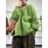 2024 зима, большие размеры, осень, женские однотонные свитера на пуговицах, куртка, вязаная мода, оверсайз, повседневный стиль, свободный кардиган, свитер