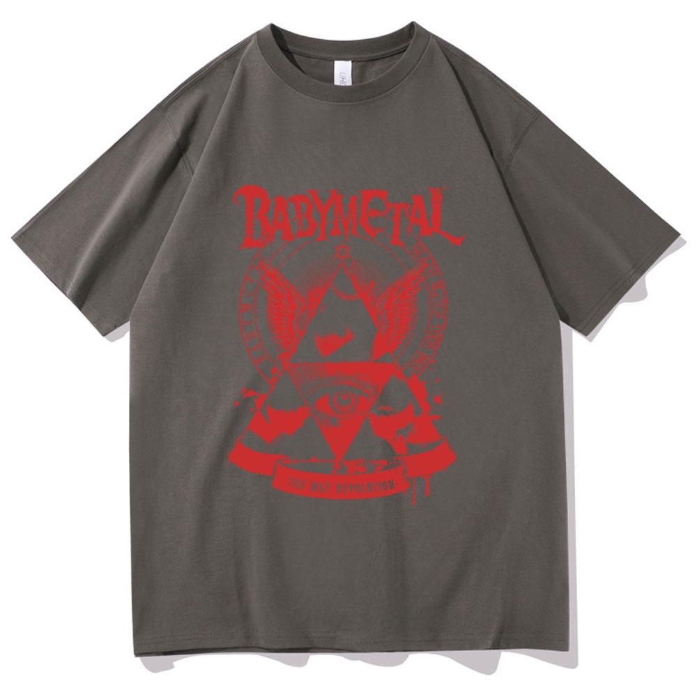 Rock Metal Band Babymetal May Revolution Graphic Tshirt Men Women Vintage Gothic T Shirts Male Streetwear Pure Cotton Tshirt