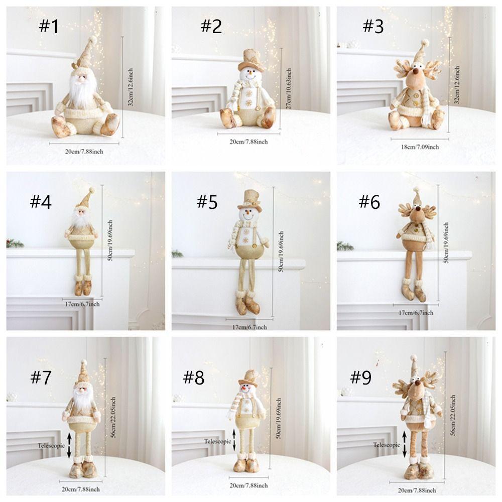 Золотые рождественские плюшевые кукольные украшения милые рождественские украшения новогодние принадлежности