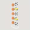 Foldable Floor-Standing Ball Storage Rack for Indoor Sports Equipment