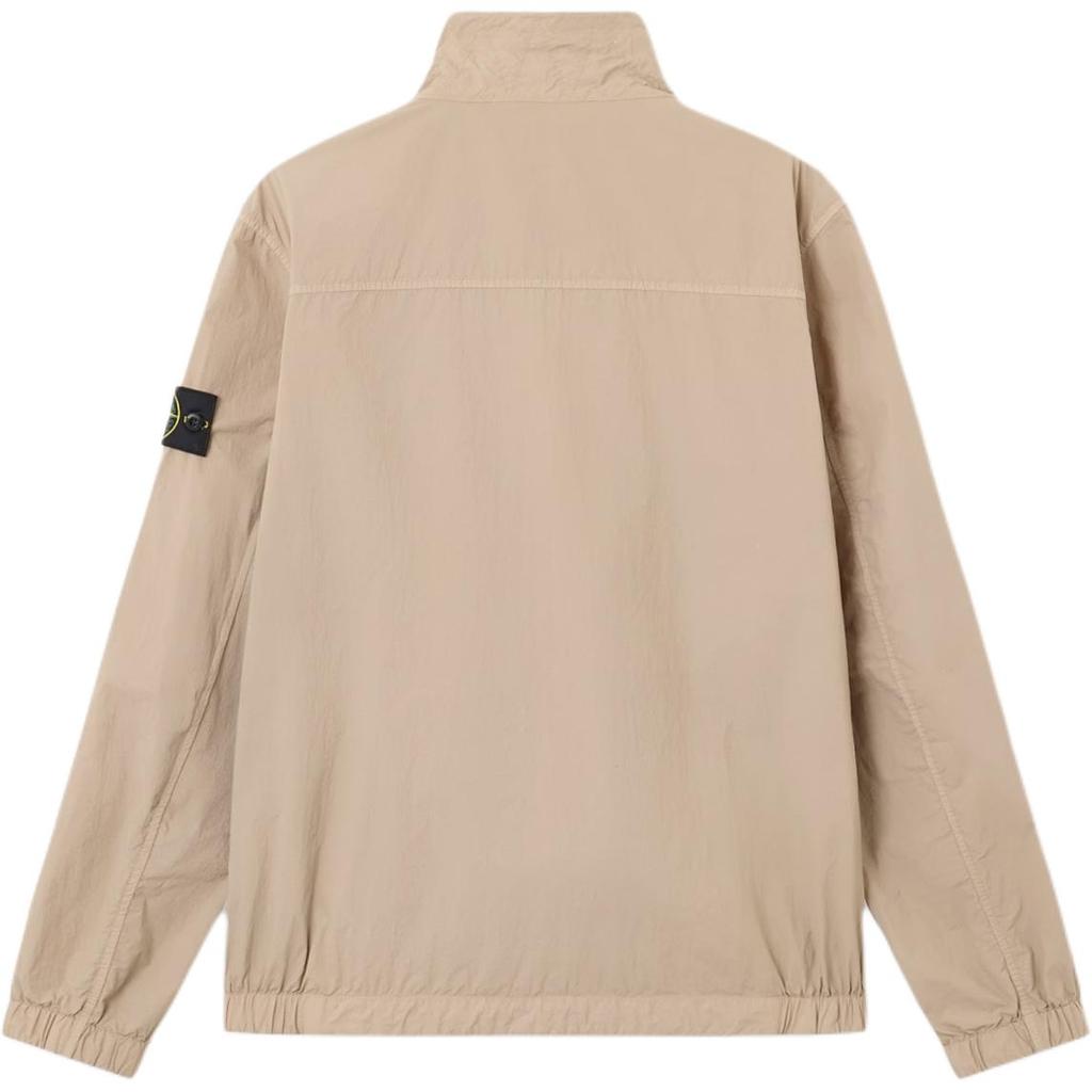 STONE ISLAND Ss26 Нейлон Шлифованный-Тк Водонепроницаемая Куртка с Высоким Воротником на Молнии с Длинным Рукавом Мужская Куртки L1S154100056S0345-V009A