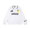 Unisex Oversized Cotton Sweatshirt With Minimalist Letter Embroidery Streetwear Style Fall Casual Top