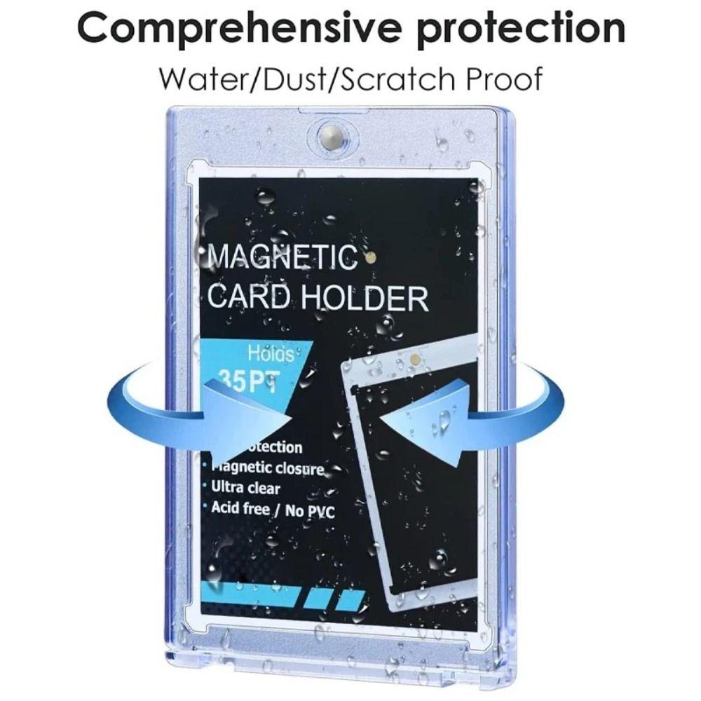 Hard Plastic Magnetic Card Holder 35PT Cards Protectors Sports Star Cards Case Sports Trading Card
