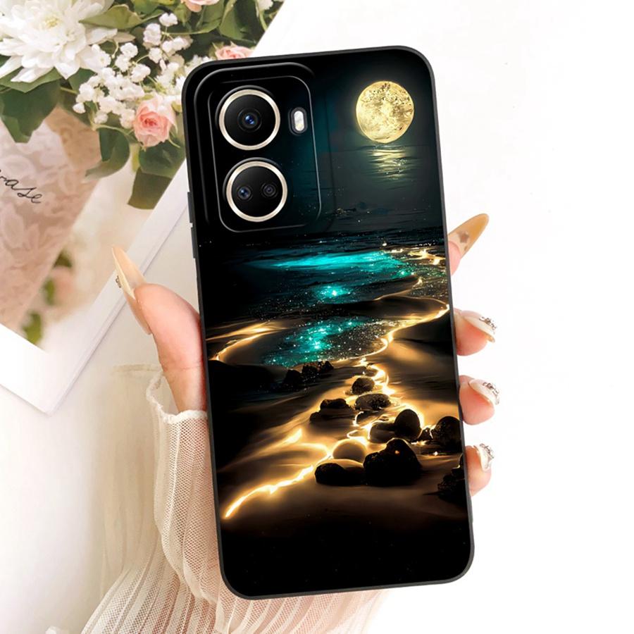Чехол для Huawei nova 10 SE BNE-LX3 Мягкий матовый с защитой камеры Цветок с бантом Чехол для телефона Для Huawei Nova10SE Обложка Coque 6.67''