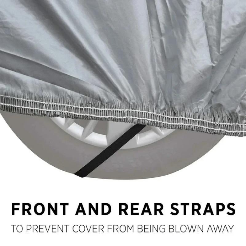 Автомобильный чехол с защитой от ультрафиолета, снежный чехол, универсальный солнцезащитный козырек, водонепроницаемый, пылезащитный для седана, устойчивый к царапинам седан, костюм, внедорожник, автомобильные инструменты